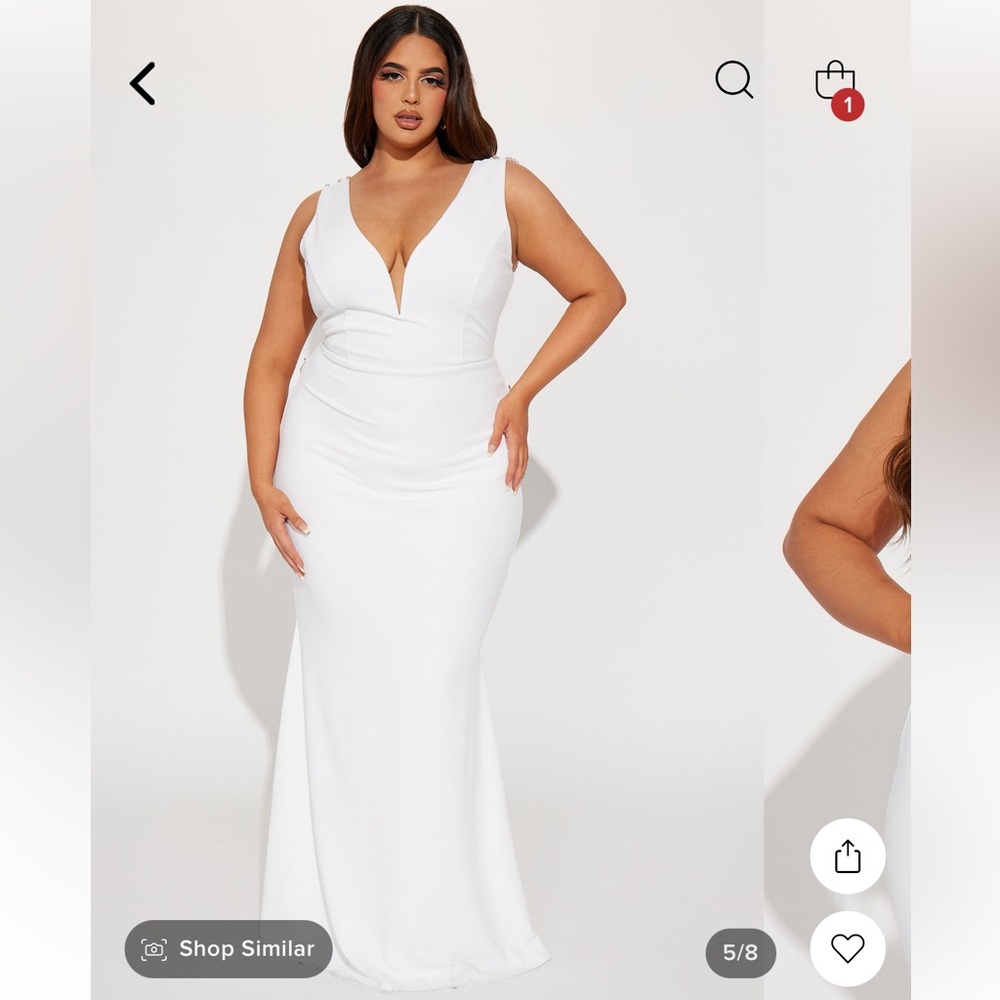 Fashion Nova Wedding backless dress